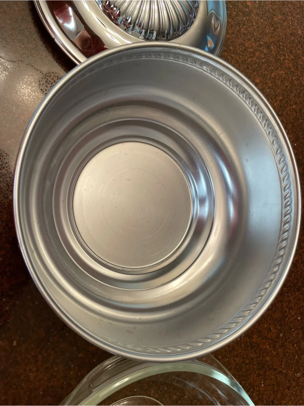Pyrex vintage silver